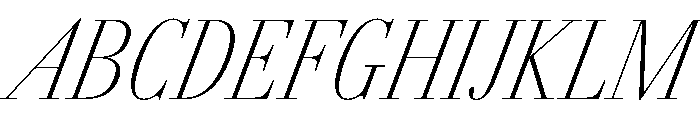 AmazoniaItalicVAR ExtraCondensedThinContrastItalic Instance Font UPPERCASE
