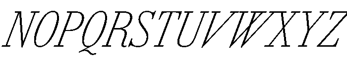 AmazoniaItalicVAR ExtraCondensedThinItalic Instance Font UPPERCASE