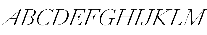 AmazoniaItalicVAR ExtraLightContrastItalic Instance Font UPPERCASE