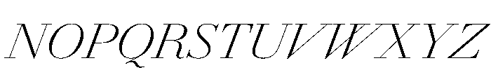 AmazoniaItalicVAR ExtraLightContrastItalic Instance Font UPPERCASE