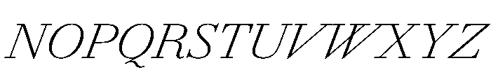 AmazoniaItalicVAR ExtraLightItalic Instance Font UPPERCASE