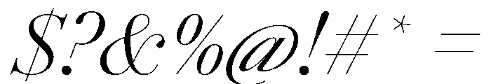 AmazoniaItalicVAR LightContrastItalic Instance Font OTHER CHARS