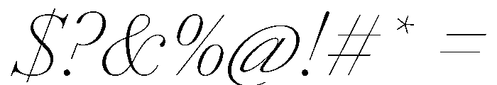 AmazoniaItalicVAR ThinContrastItalic Instance Font OTHER CHARS
