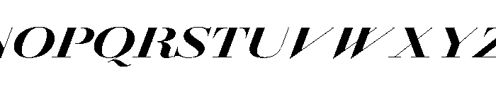 AmazoniaItalicVAR UltraExpandedBlackContrastItalic Instance Font UPPERCASE