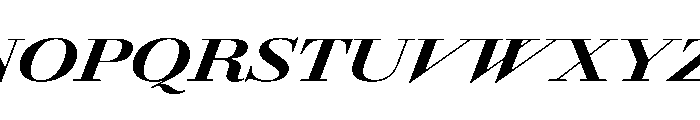 AmazoniaItalicVAR UltraExpandedBlackItalic Instance Font UPPERCASE