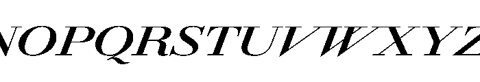 AmazoniaItalicVAR UltraExpandedBoldItalic Instance Font UPPERCASE