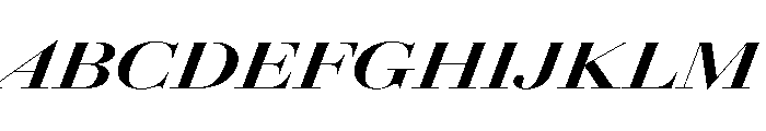 AmazoniaItalicVAR UltraExpandedExtraBoldContrastItalic Instance Font UPPERCASE