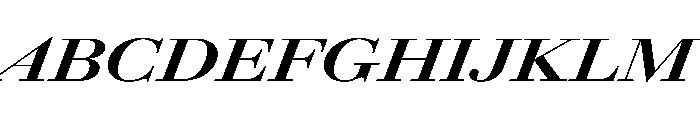 AmazoniaItalicVAR UltraExpandedExtraBoldItalic Instance Font UPPERCASE