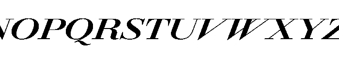 AmazoniaItalicVAR UltraExpandedExtraBoldItalic Instance Font UPPERCASE