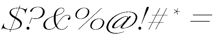 AmazoniaItalicVAR UltraExpandedExtraLightContrastItalic Instance Font OTHER CHARS