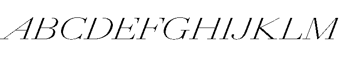 AmazoniaItalicVAR UltraExpandedExtraLightContrastItalic Instance Font UPPERCASE