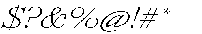 AmazoniaItalicVAR UltraExpandedExtraLightItalic Instance Font OTHER CHARS