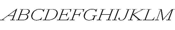 AmazoniaItalicVAR UltraExpandedExtraLightItalic Instance Font UPPERCASE