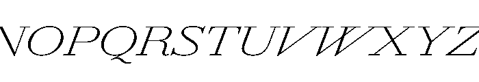 AmazoniaItalicVAR UltraExpandedExtraLightItalic Instance Font UPPERCASE