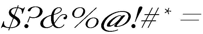 AmazoniaItalicVAR UltraExpandedItalic Instance Font OTHER CHARS