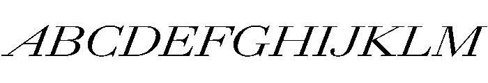 AmazoniaItalicVAR UltraExpandedItalic Instance Font UPPERCASE
