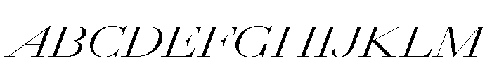 AmazoniaItalicVAR UltraExpandedLightContrastItalic Instance Font UPPERCASE