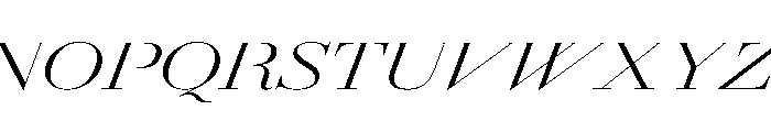 AmazoniaItalicVAR UltraExpandedLightContrastItalic Instance Font UPPERCASE