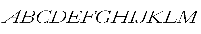 AmazoniaItalicVAR UltraExpandedLightItalic Instance Font UPPERCASE