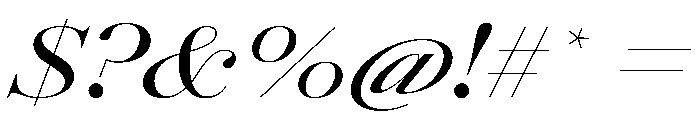 AmazoniaItalicVAR UltraExpandedMediumContrastItalic Instance Font OTHER CHARS