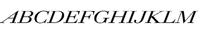 AmazoniaItalicVAR UltraExpandedMediumItalic Instance Font UPPERCASE