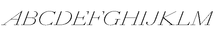 AmazoniaItalicVAR UltraExpandedThinContrastItalic Instance Font UPPERCASE