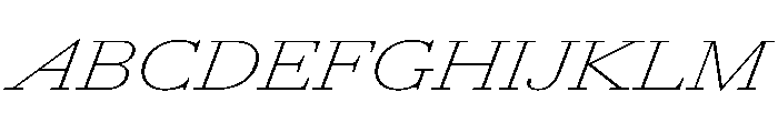 AmazoniaItalicVAR UltraExpandedThinItalic Instance Font UPPERCASE