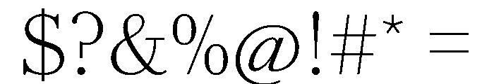AmazoniaVAR ExtraLight Instance Font OTHER CHARS
