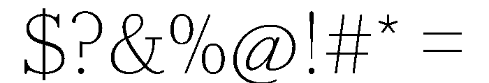 AmazoniaVAR Thin Instance Font OTHER CHARS