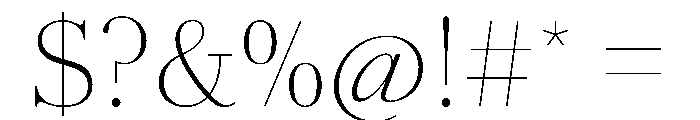 AmazoniaVAR ThinContrast Instance Font OTHER CHARS