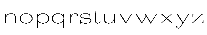 AmazoniaVAR UltraExpandedThin Instance Font LOWERCASE