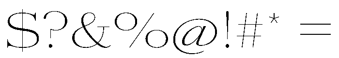 AmazoniaVAR UltraExpandedThinContrast Instance Font OTHER CHARS