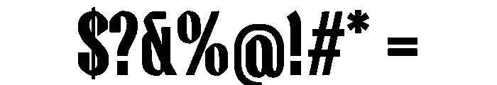 Amberwood Bold Instance Font OTHER CHARS