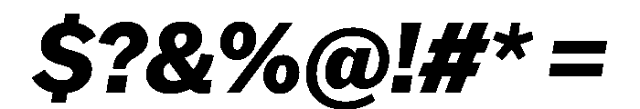 AmericanGrotesk HeavyItalic Font OTHER CHARS
