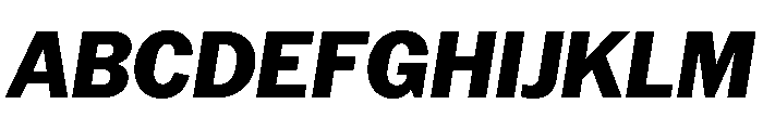 AmericanGrotesk HeavyItalic Font UPPERCASE