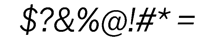 AmericanGrotesk LightItalic Font OTHER CHARS