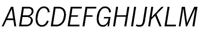 AmericanGrotesk LightItalic Font UPPERCASE