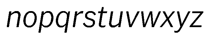 AmericanGrotesk LightItalic Font LOWERCASE