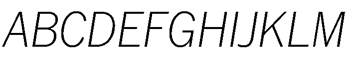 AmericanGrotesk ThinItalic Font UPPERCASE