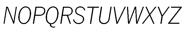 AmericanGrotesk ThinItalic Font UPPERCASE