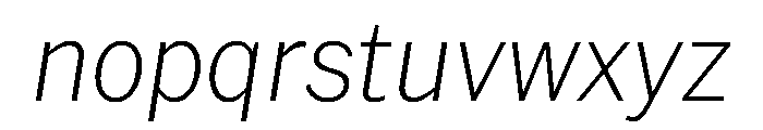 AmericanGrotesk ThinItalic Font LOWERCASE