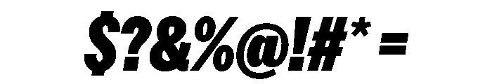 AmericanGroteskCompressed BlackItalic Font OTHER CHARS