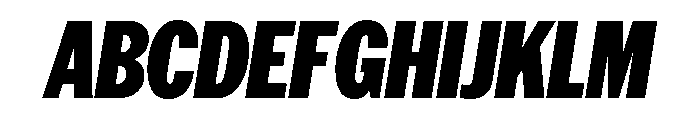 AmericanGroteskCompressed BlackItalic Font UPPERCASE