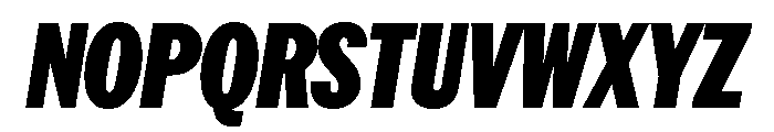 AmericanGroteskCompressed BlackItalic Font UPPERCASE