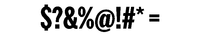 AmericanGroteskCompressed Bold Font OTHER CHARS