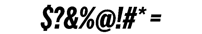 AmericanGroteskCompressed BoldItalic Font OTHER CHARS