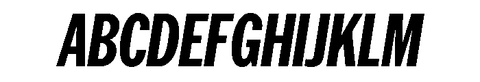 AmericanGroteskCompressed BoldItalic Font UPPERCASE