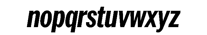 AmericanGroteskCompressed BoldItalic Font LOWERCASE