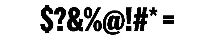 AmericanGroteskCompressed Heavy Font OTHER CHARS