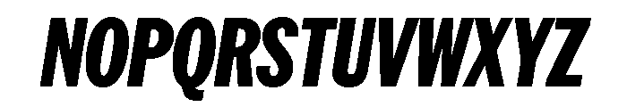 AmericanGroteskCompressed HeavyItalic Font UPPERCASE
